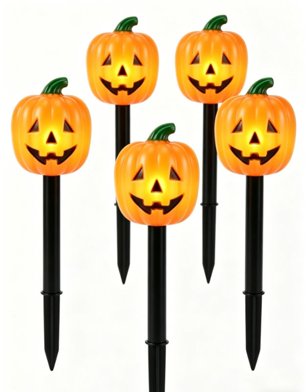 5 Pack Solar 3D Long Pumpkin