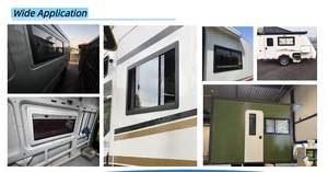 Fournisseur direct d'usine, porte d'entrée de <span class=keywords><strong>caravane</strong></span> de voyage de type RV à quatre angles droits sur mesure de 620*1600 mm avec pare-soleil et écran intérieur - Product Image 6
