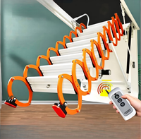 Escalier de grenier motorisé électrique professionnel OEM, escabeau télescopique automatique dissimulé monté au plafond pour villa