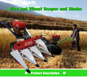 Motoculteur diesel 2 cutter convare roue actionné à la main blé roseau grimm foin culture herbe orge grain faucheuse liant machine - Product Image 2