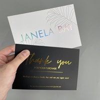 Carte de remerciement de luxe personnalisée, logo estampé à chaud, carte postale imprimée sur mesure, carte de vœux de Noël, carte d'invitation