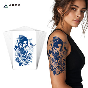 สติกเกอร์สักลายสมุนไพรแบบกึ่งถาวร 80 แบบ ขนาด 110x180 มม. คอลเลคชั่นลายพืช - Product Image 1