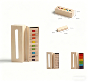 Jeu <span class=keywords><strong>de</strong></span> <span class=keywords><strong>construction</strong></span> en bois éducatif et écologique avec logo personnalisé, 54 pièces, ensemble <span class=keywords><strong>de</strong></span> dominos à monter soi-même, vente en gros - Product Image 2