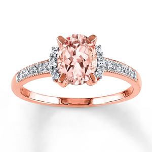 Morganite Unique Design Wedding <b>Rings</b> Jewelry <b>Gold</b> Fashion 14K Rose <b>Gold</b> Engagement <b>Ring</b> <b>Vintage</b> Geometric Party - Product Image 3