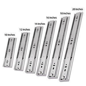 YENUO Glissières de <span class=keywords><strong>tiroir</strong></span> à fermeture en douceur robustes-Montage latéral à extension complète de 10 à 24 pouces, rails à roulement à billes en acier inoxydable (<span class=keywords><strong>100</strong></span> lb) - Product Image 1