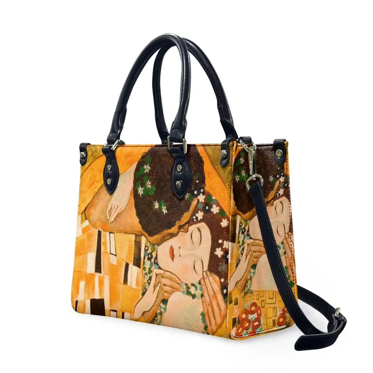 Peinture à l'huile par Gustav Klimt impression baiser sacs en cuir Zip Design femmes sac à bandoulière accepter motif personnalisé femme mode sac à main