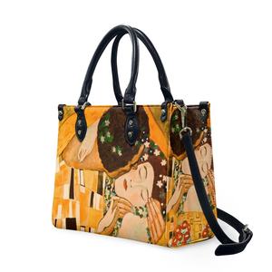 Sac à main décontracté pour femme, imprimé <span class=keywords><strong>Le</strong></span> <span class=keywords><strong>baiser</strong></span> <span class=keywords><strong>de</strong></span> <span class=keywords><strong>Gustav</strong></span> <span class=keywords><strong>Klimt</strong></span>, peinture à l'huile, fermeture éclair, sac en cuir, motif personnalisé, tendance - Product Image 1