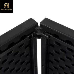 <span class=keywords><strong>Table</strong></span> <span class=keywords><strong>pliante</strong></span> rectangulaire pliable d'extérieur <span class=keywords><strong>noire</strong></span> minimaliste <span class=keywords><strong>Table</strong></span> <span class=keywords><strong>pliante</strong></span> de camping portable et ensemble de chaises - Product Image 3