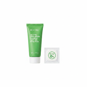 Dewytree 100mL AC CTRL Deep Green Calming Clay Gel Pore Pack Quality Facial Masks with 10P <b>Pad</b> - Product Image 2