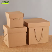 Vente en gros de fleurs de couleur personnalisée, Festival, cadeau cosmétique, parfum, papier Kraft, emballage carré, boîte en Carton