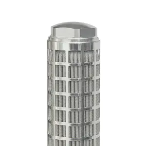 Cartuchos de filtro de malla de acero inoxidable 304 316l Filtro plisado de vela de polímero de metal