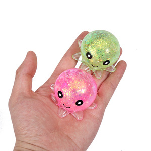 Lindo Peluche de Pulpo Luminoso de Subida Lenta, Juguete Antiestrés para Apretar, Juguete Sensorial Popular, Regalo para Fiestas - Product Image 3