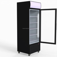 Commercial 500L porte unique congélateur vitrine mince barre refroidisseur/réfrigérateur température unique crème glacée gâteau affichage verre magasin