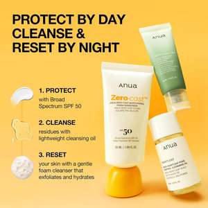 Kit de Viaje Anua Sun-Ready, Aceite Limpiador con Protector Solar Zero-Cast, Limpiador Facial, Tamaño Mini, Set de Cuidado Facial Coreano - Product Image 3