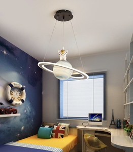 <span class=keywords><strong>Lampadario</strong></span> a stella spaziale con luce del pianeta camera da letto per bambini - Product Image 5