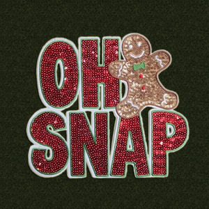 Chữ Lớn Các Bản Vá Lỗi Sắt Trên Giáng Sinh Long Lanh Sequin Holly Jolly Oh Snap Gingerbread Bí Ngô Vá Cho Quần Áo - Product Image 1