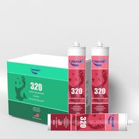 Scellant d'étanchéité pour joints imperméable en gros, mastic transparent à base d'acétate, acide acétique, silicone pour verre, adhésif