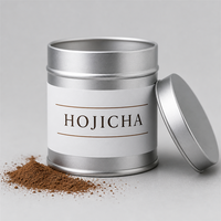 Boîte Cadeau en Étain de Poudre de Hojicha 100g 250g Thé Vert Torréfié Conception Personnalisée Prix de Gros Fournisseur