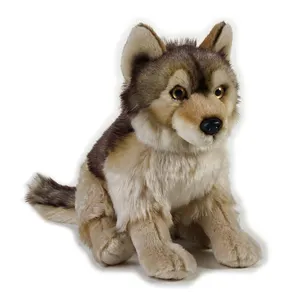 Hot Selling Cute Soft Animal Stuff Plush Wolf Toy For Boy Gift