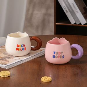 Mug en céramique sculpté en 3D Judy Hopps Nick Wilde 400 ml, tasse à café à personnage de dessin animé, ensemble de mugs pour couple, cadeau - Product Image 3