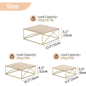 Présentoir créatif AURORA pour table de desserts de mariage, ensemble de 3 pièces, plateau décoratif blanc, support romantique simple en fer pour gâteaux - Product Image 2
