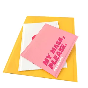 Colorful Wholesale Bubble Cushioned Recycled Tear Open Big Padded Colored Rigid Mailer Paper Golden C5 C6 Kraft Envelope