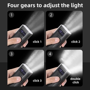 Ensemble de lumières LED rechargeables par USB pour vélo, phare avant et arrière en aluminium, lampe de vélo avant et arrière, lumière de camping en plein air - Product Image 2