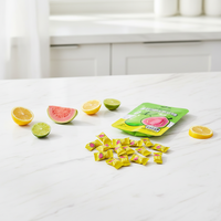 Bonbons en forme de boule sans sucre, aromatisés à la guave et à la menthe, pour une haleine fraîche de haute qualité, en sachets