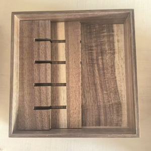 Caja de Almacenamiento de Madera de Acacia con 25 Ranuras, Bandeja Abierta, Organizador de Exhibición de Aceites Esenciales <span class=keywords><strong>para</strong></span> Botellas de 15 ml, Colección de Esmaltes de Uñas - Product Image 5