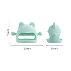 Juguete para la dentición del bebé, mordedor de silicona con forma de gatito, 0-24 meses, unisex, antichupeteo para bebés - Product Image 5
