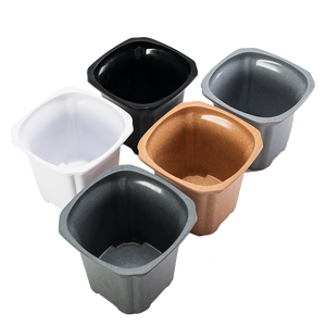 YICAI — Pot de fleurs carré biodégradable, en Fiber de bambou, imitant le <span class=keywords><strong>sable</strong></span> pourpre, Pot écologique pour décoration - Product Image 6