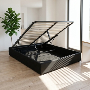 Willsoon - Cama Otomana de Lujo en Color Blanco y Rosa, con Base de Plataforma Moderna, Tapizada en Terciopelo, con Cabecera, para Dormitorio - Product Image 5