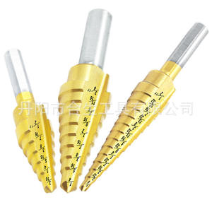 Foret étagé Mr Drill à tige triangulaire, finition dorée, lot de 3 pour le perçage du métal - Product Image 5