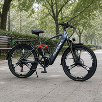 Vélo électrique 26 pouces, vélo électrique 350W 48V, vélo de banlieue avec frein à disque, porte-bagages arrière, garde-boue pour adultes