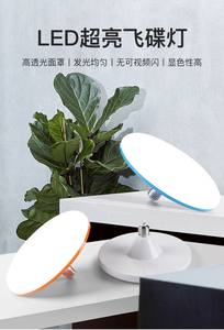 หลอดไฟ LED UFO 20W แบบชาร์จไฟ AC พร้อมตะขอแขวน สำหรับตั้งแคมป์ มาตรฐาน IP67 แสงสีขาว 6000K สำหรับใช้งานกลางแจ้ง ตลาดนัดกลางคืน - Product Image 1