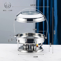 Kommerzielle große Kapazität 20Liter Edelstahl Chafers Luxus Golden Buffet Set Restaurant Buffet Food Warmer