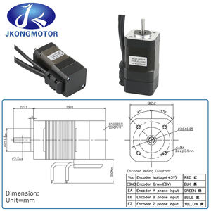 <span class=keywords><strong>Moteur</strong></span> électrique CC sans balais JK42BL60 34w <span class=keywords><strong>24</strong></span> <span class=keywords><strong>volts</strong></span> 4000 tr/min 42 mm <span class=keywords><strong>avec</strong></span> encodeur 1000ppr, <span class=keywords><strong>moteur</strong></span> 0,5 ch, <span class=keywords><strong>moteur</strong></span> CC sans balais haute vitesse - Product Image 6