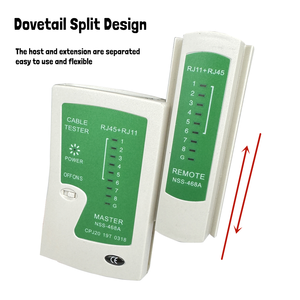 Probador de Cable de teléfono de red LAN <span class=keywords><strong>Ethernet</strong></span> Cable Tester herramienta de prueba para RJ45 RJ11/12 Cat5 Cat5e Cat6 Cable Tester - Product Image 5