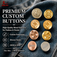 Kancing Celana Jeans Paduan Seng Kuningan Tembaga Baja Tahan Karat Logo Kustom Terukir Anti Karat untuk Celana Jeans Grosir OEM ODM