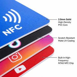 Carta di Recensioni Personalizzata per Google/Instagram/<span class=keywords><strong>YouTube</strong></span>/TikTok/Facebook/Line/WhatsApp, Biglietto da Visita in PVC, Produzione OEM/ODM, Basso MOQ, Pronto per la Spedizione - Product Image 5