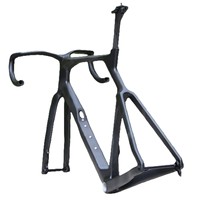 Nouveau cadre de vélo de route en fibre de carbone 2026 avec frein à disque et guidon aile de mouette compatible Di2 700C