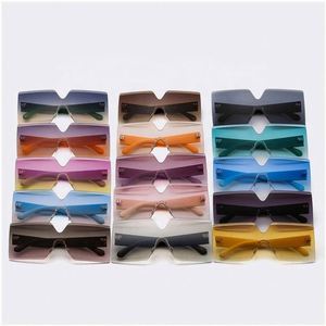 Gafas de Sol Cuadradas Extra Grandes sin Montura para Mujer, Protección UV400, Estilo Moderno, Venta al por Mayor, 2021 - Product Image 3