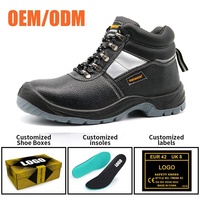 Botas de Trabajo Industriales de Cuero para Hombre CE S3 FO SR, Zapatos de Seguridad con Puntera de Acero, Resistentes a Pinchazos, Aceite y Antideslizantes con Suela de PU
