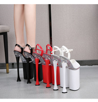 26cm Pole Dance Chaussures Sandales pour femmes Chaussures de fête Femme Stripper Talons hauts Party Club Femmes Chaussures de danse