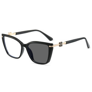 Occhiali da Vista Donna Cat-Eye con Montatura Completa in TR90 Fotocromatici Anti-Luce Blu di Alta Qualità con Fantasia Floreale Leggera - Product Image 6