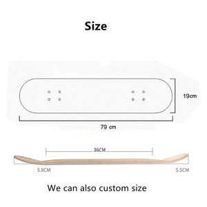 Nouvelle arrivée 31x8 pouces 7 couches skateboard peint à la main skate personnalisé pour enfants - Product Image 3