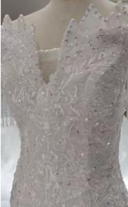 2023 Aanpassen Zeemeermin Trouwjurken Kralen Lovertjes Off Shoulder Bruidsjurken Sweep Trein Afrikaanse Zeemeermin Trouwjurk - Product Image 6