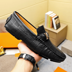 Oxford Shoes Square Toe <b>Slip</b>-On Loafers <b>Full</b>-grain Cowhide Upper Foamed Rubber/Latex Midsole Rubber Outsole Fabric Lining Buckle - Product Image 2