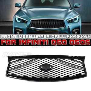 Grille de calandre avant de remplacement pour pare-chocs supérieur, grille centrale de capot pour Infiniti Q50 Q50S 2014-2017 2018-2021 - Product Image 2