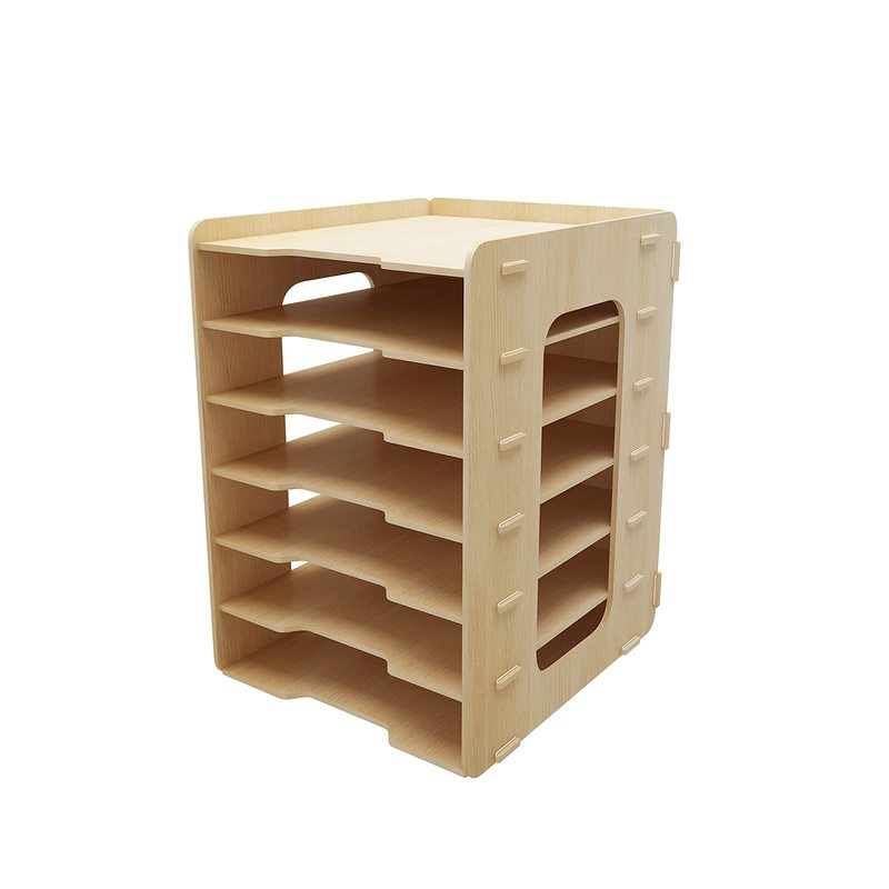 Wood File Organizer Office Paper Organizer